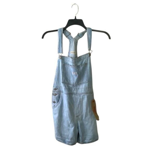 Levis Premium Romper Jumpsuit Womens M Stonewash Casual Streetwear Denim NWT - Picture 5 of 12